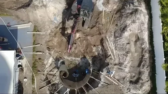Retention Pond Excavation project by Lethermon Grade Excavations — photo 1