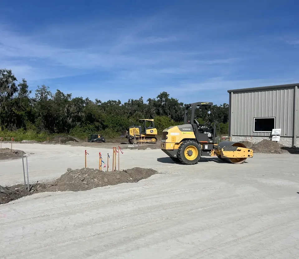 Lethermon Grade Excavations active jobsite with excavation equipment in Bradenton FL